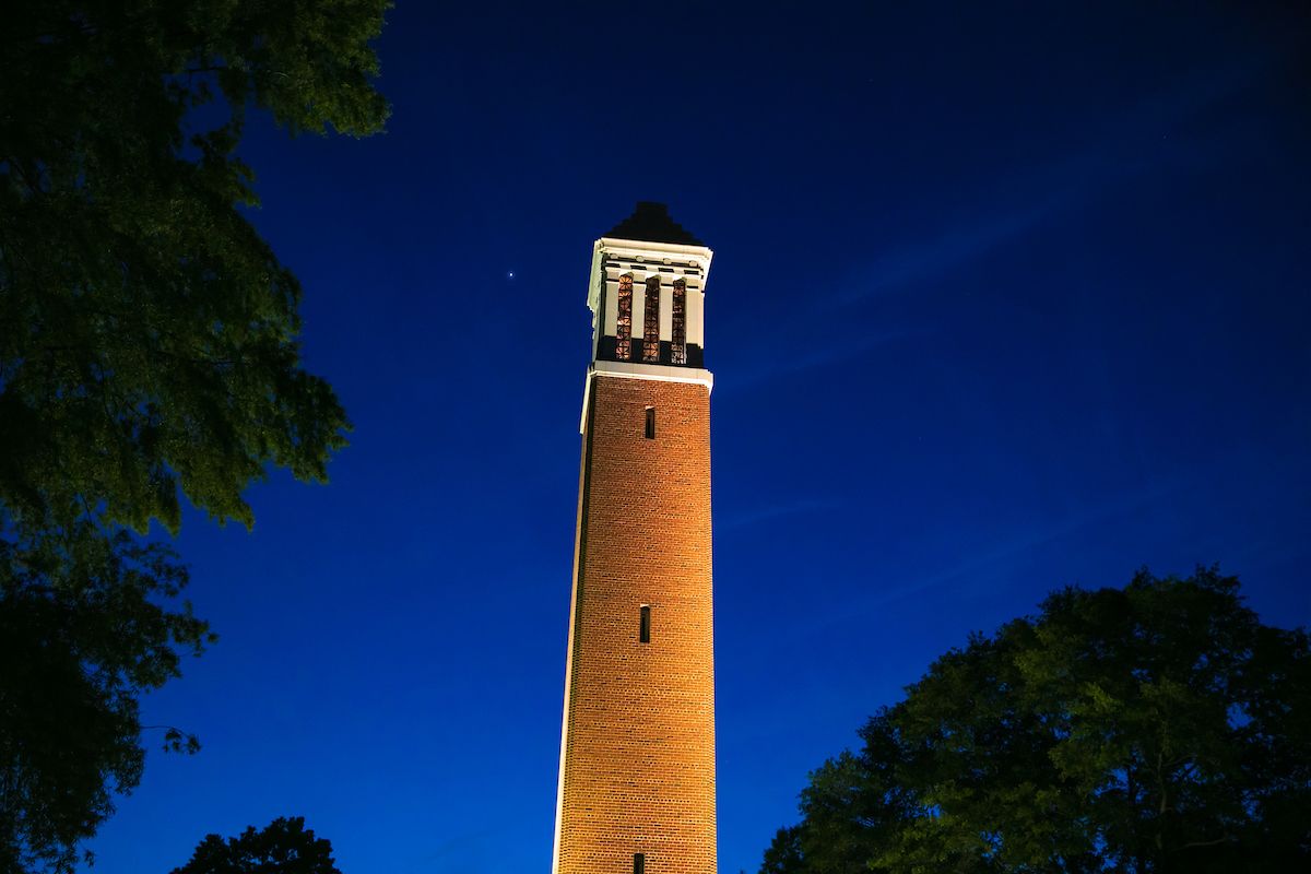 Denny Chimes at night