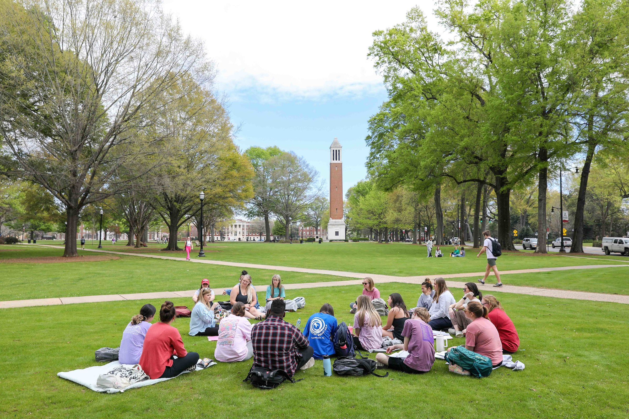 Students on the Quad near Denny Chimes Student Life Impact Report 
