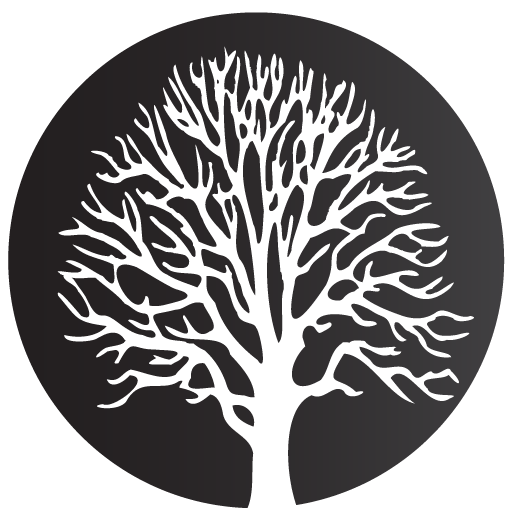 the logo for the blackburn institute: a tree with many branches arcing upward