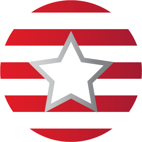 logo for veterans and military affairs: Stars and stripes icon