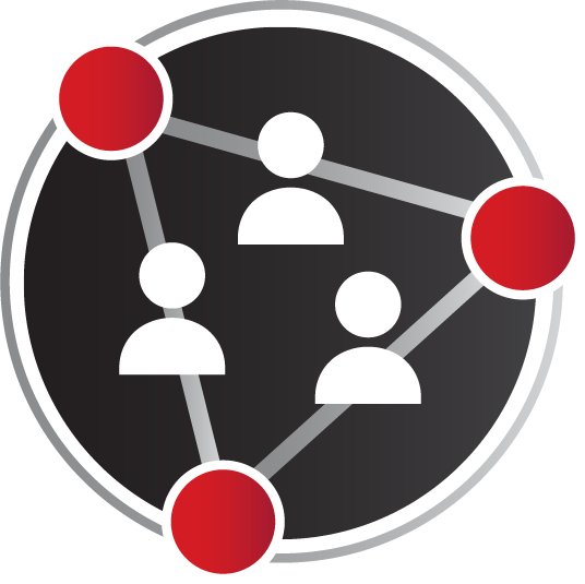 logo for student involvement: three silhouettes inside a triangle