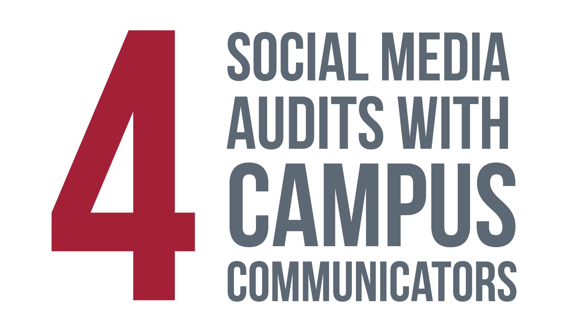 4 social media audits with Campus Communicators