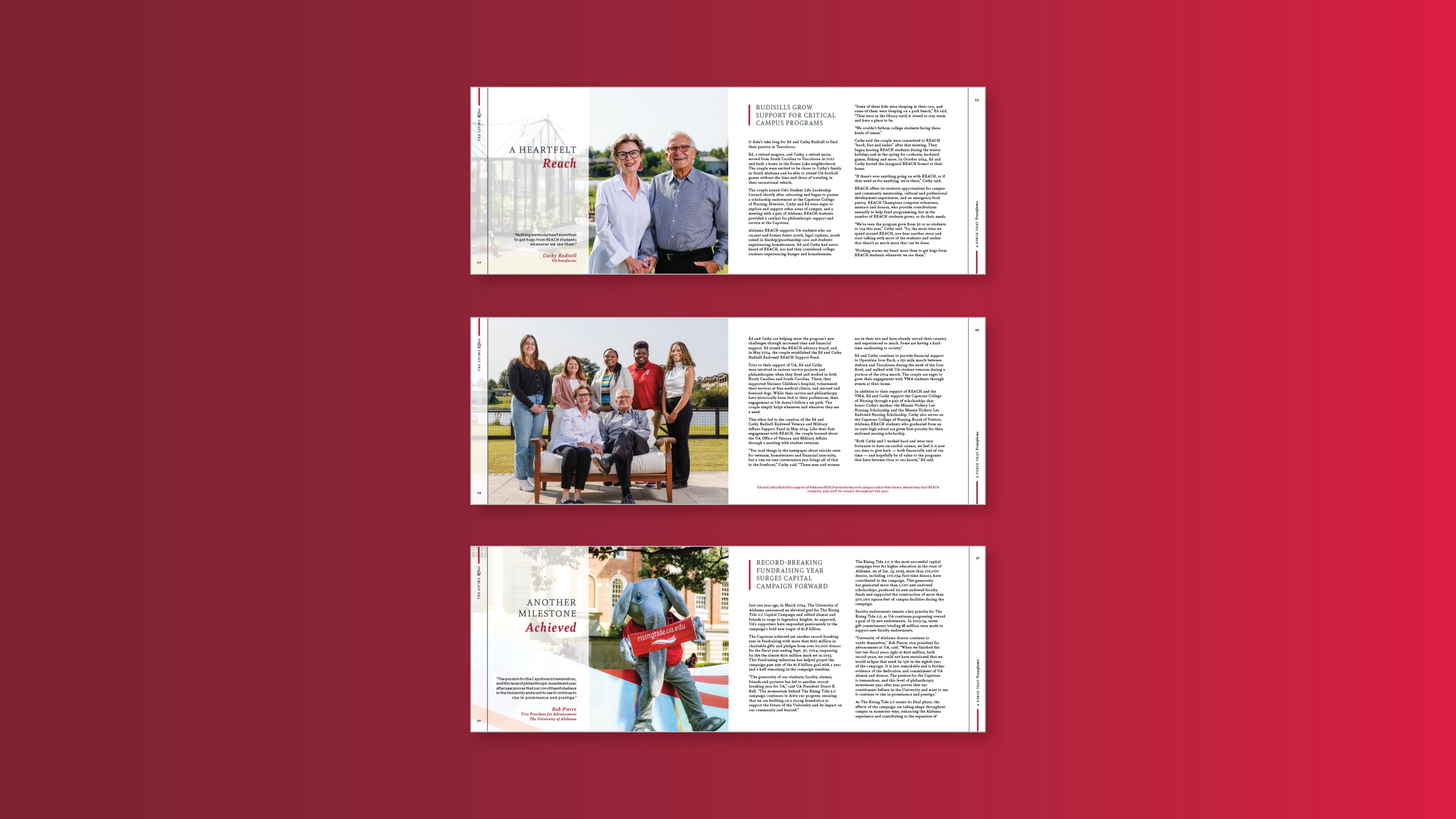 Interior pages of The Giving Effect 2025 book