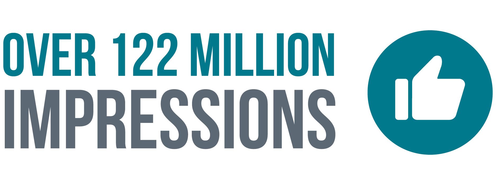 Over 122 million impressions