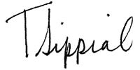 Dean Sippial's signature