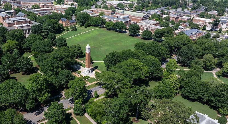 Aerial view of campus