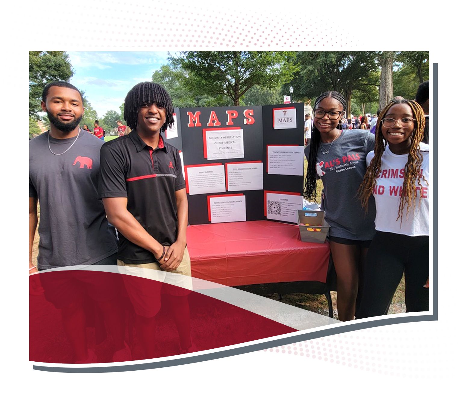 Yonathan Janka posing outdoors with a group of fellow students