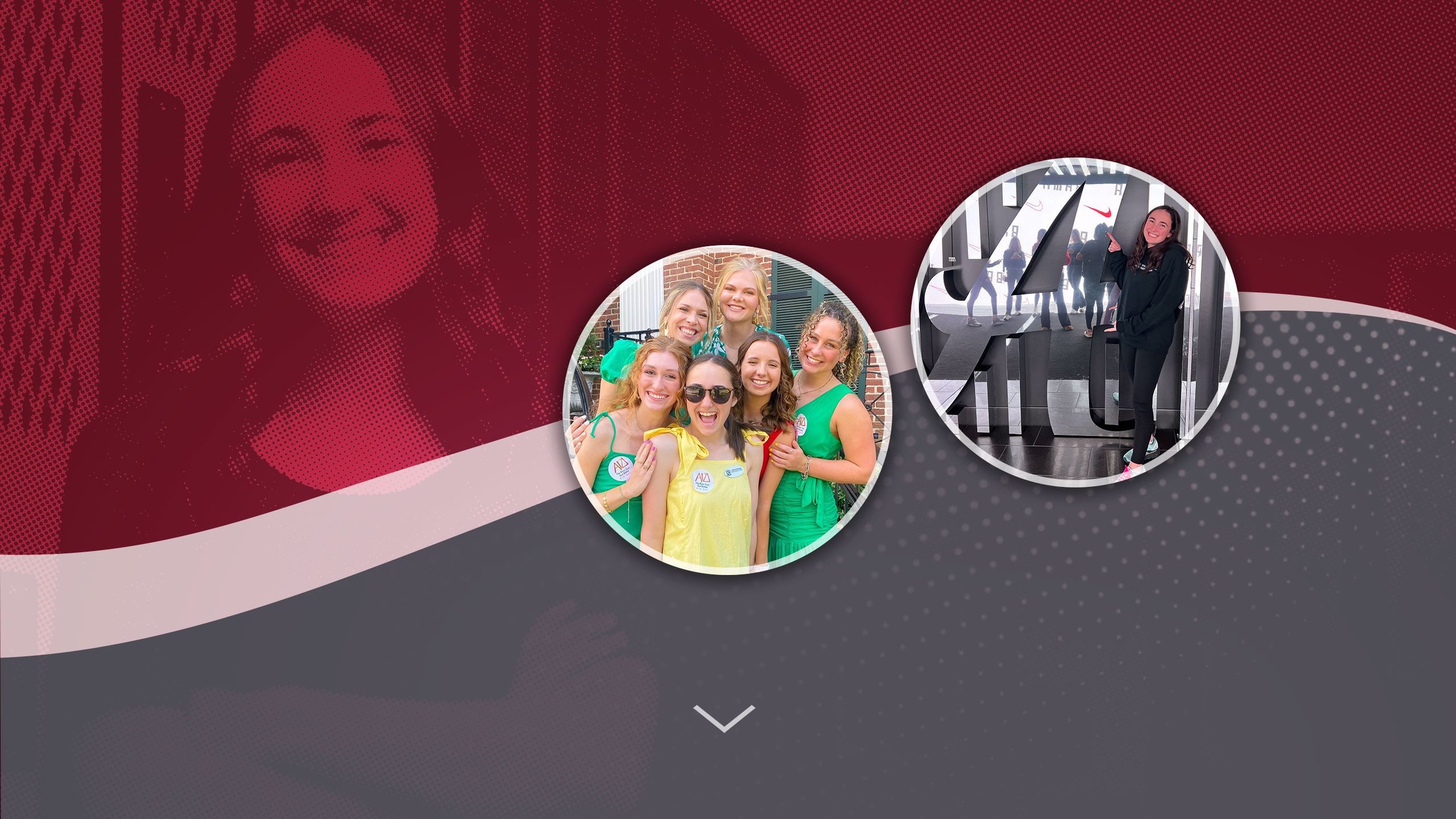 Brittany Grigorian poses with a group of her sorority sisters.