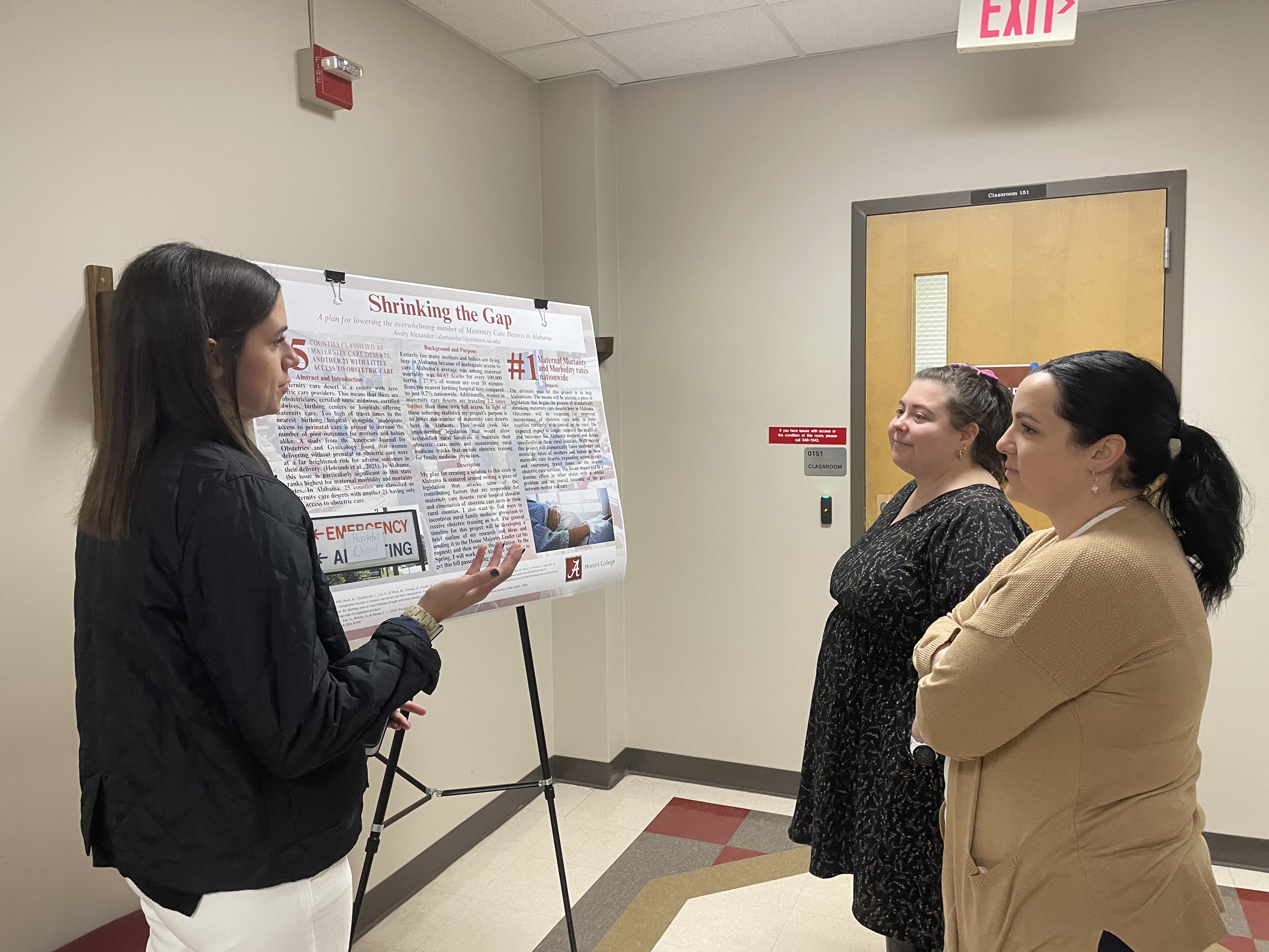 An Honors student presents her Capstone Project.