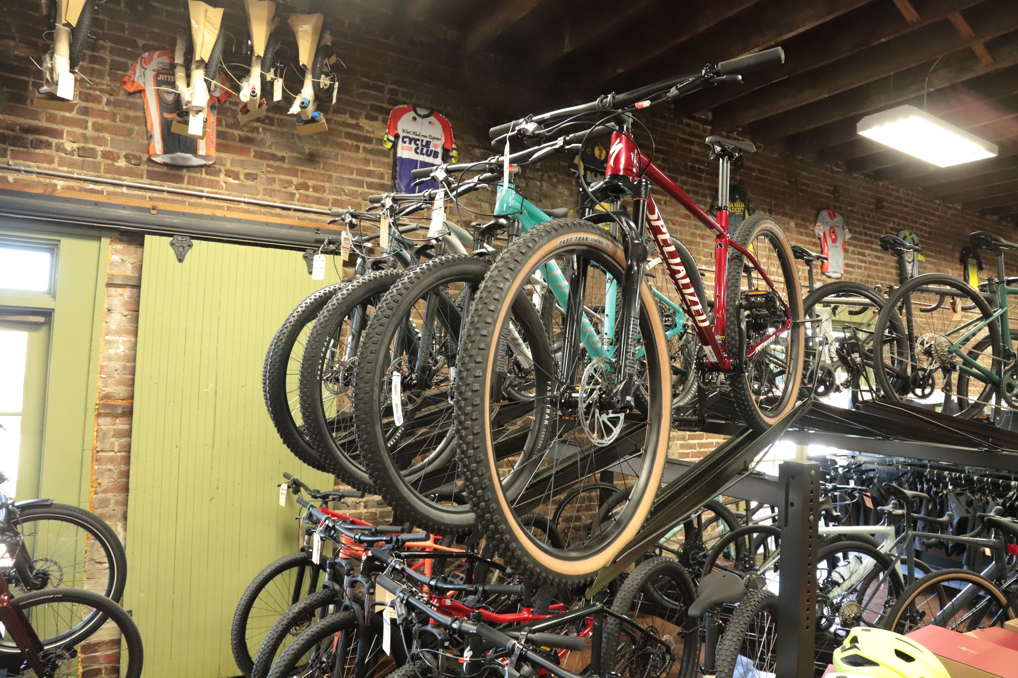 Bikes on display